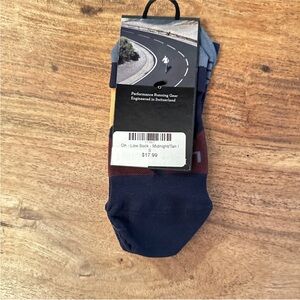 On Running Women Low Socks - Navy and Burgundy. Size Small